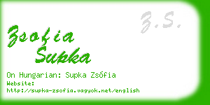 zsofia supka business card