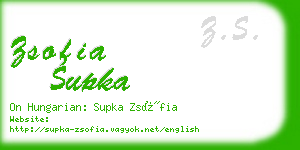 zsofia supka business card